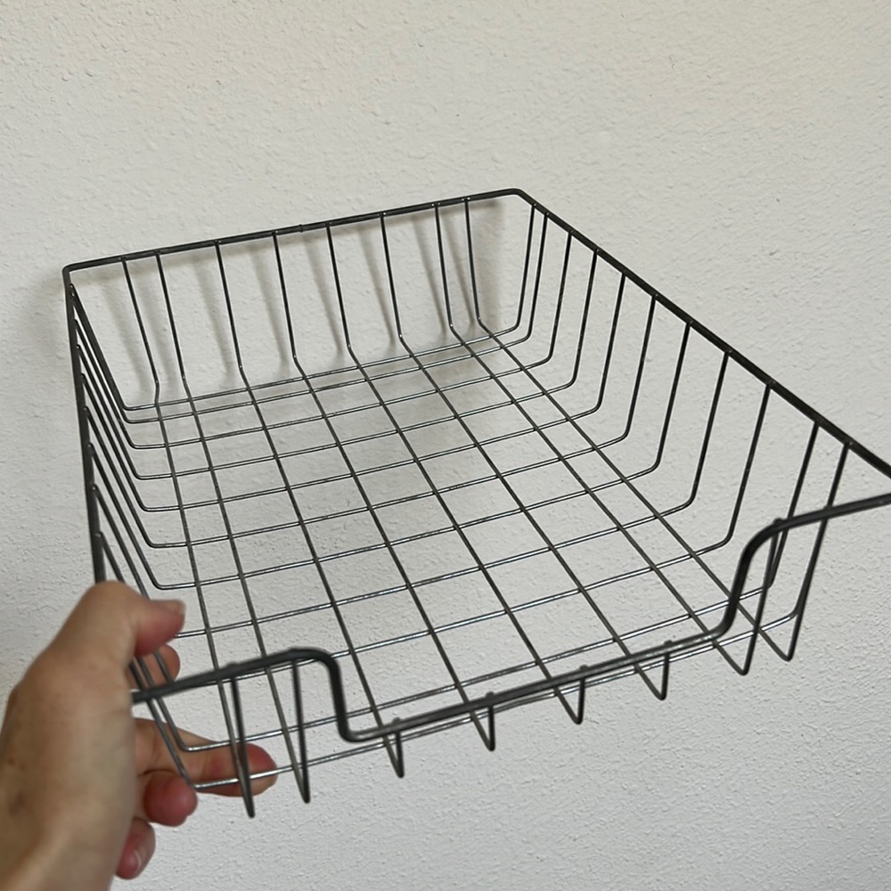 Retro aged metal letter tray office paper tray